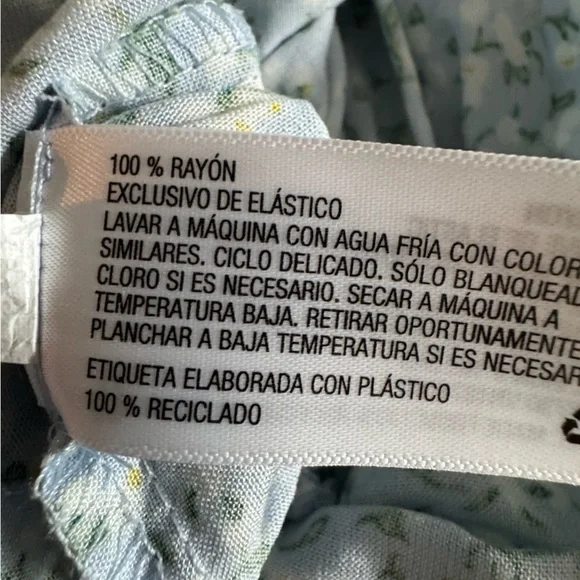 Wild Fable Light Blue Floral Smocked Mini Skirt NWT Size Large - Picture 7 of 7